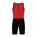 Rogelli Florida triathlonpak zonder mouwen zwart en rood heren gedragen voorkant.