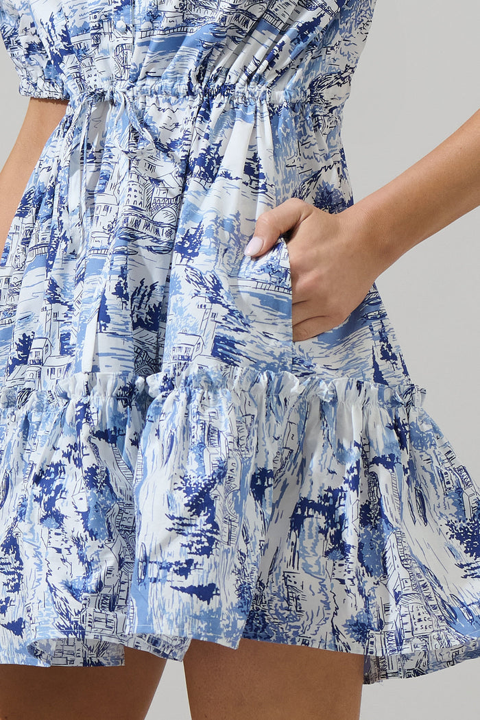 Francine Toile Stacie Button Down Mini Dress