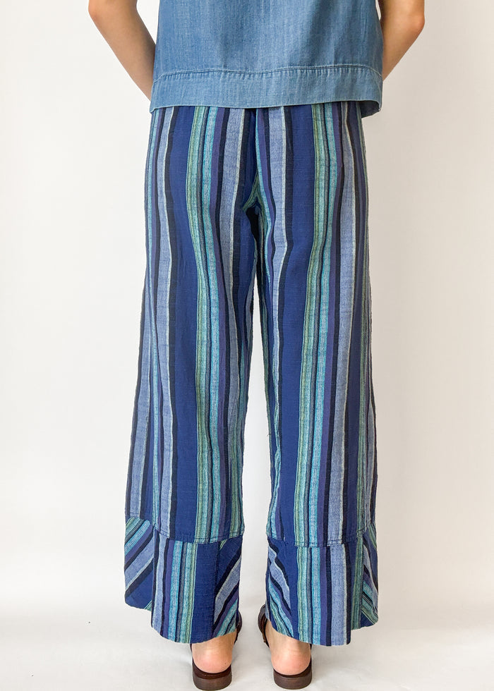Free People - Days End Solar Linen Stripe - Navy Combo