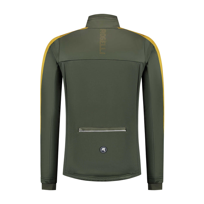 Rogelli Freeze fietsjack heren groen achterkant.
