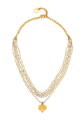 French Kande Elysande Necklace Pearl Saumur Gold Pendant