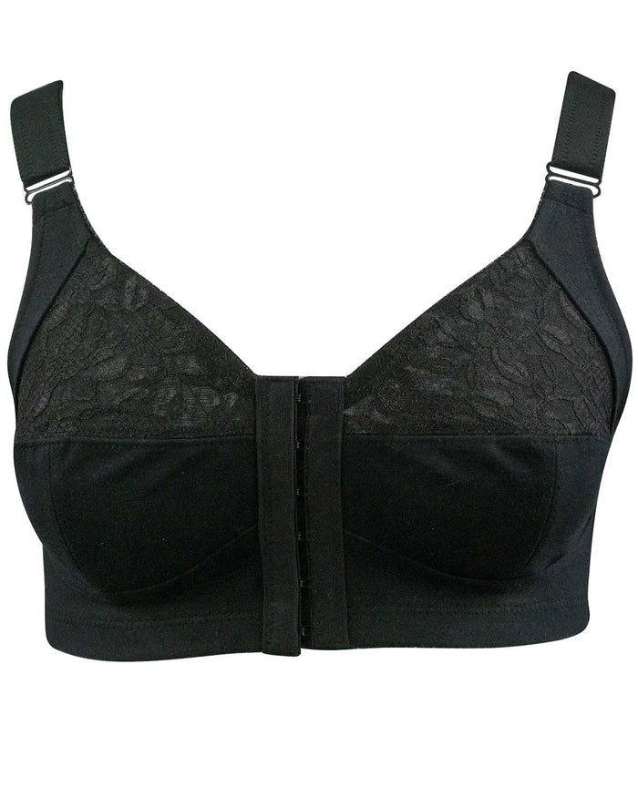 Front Fasten Bra - Black