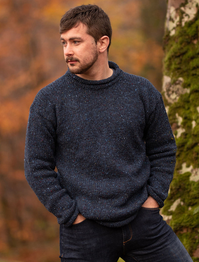Gents Roll Neck Sweater - Deep Blue #color_deep-blue