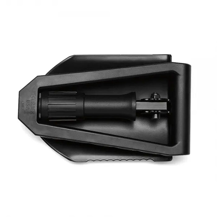 Gerber E Tool Entrenching spade folded for carrying