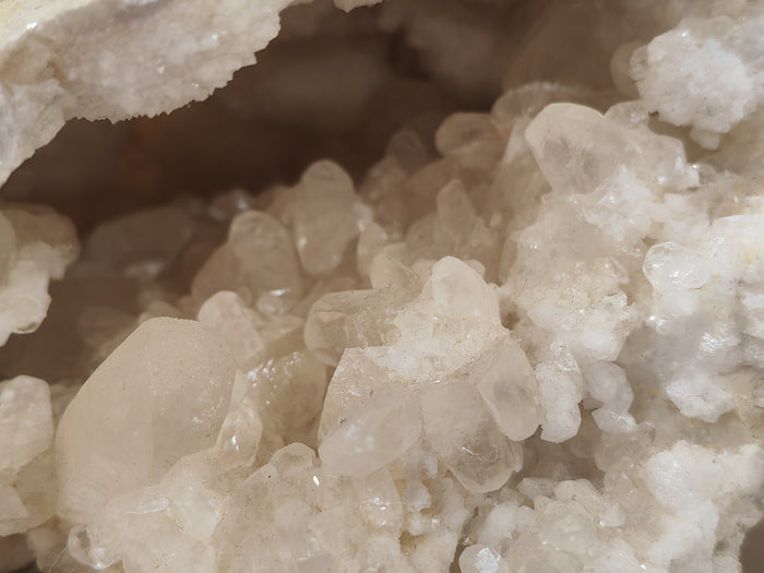 Earthstore® GIANT Split GEODES aka Snowballs - Selenite, Calcite, Quartz inside. 5.4kg