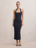 Gina Halter Bodycon Midi Dress Navy Forever New