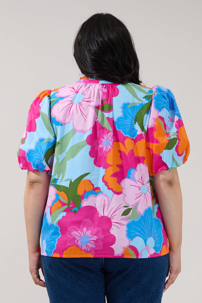 Gretna Ruffle Blouse Zaira Floral Curve