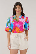 Gretna Ruffle Blouse Zaira Floral