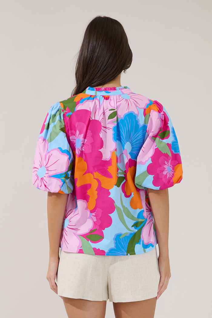 Gretna Ruffle Blouse Zaira Floral