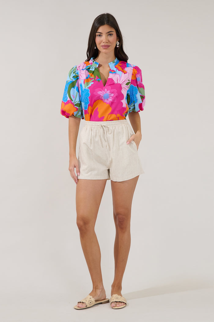Gretna Ruffle Blouse Zaira Floral