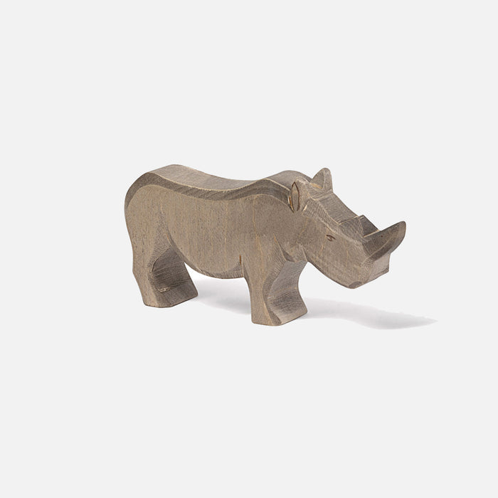 Handcrafted Wooden Rhino