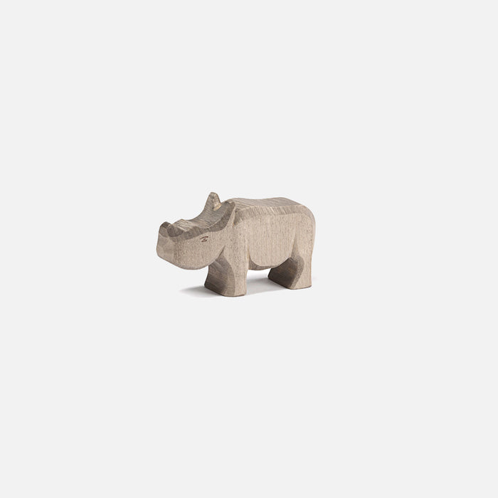 Handcrafted Wooden Small Rhino