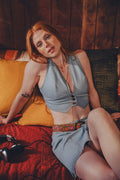 Shrunken Denim Waistcoat - Soul Sister since 1969