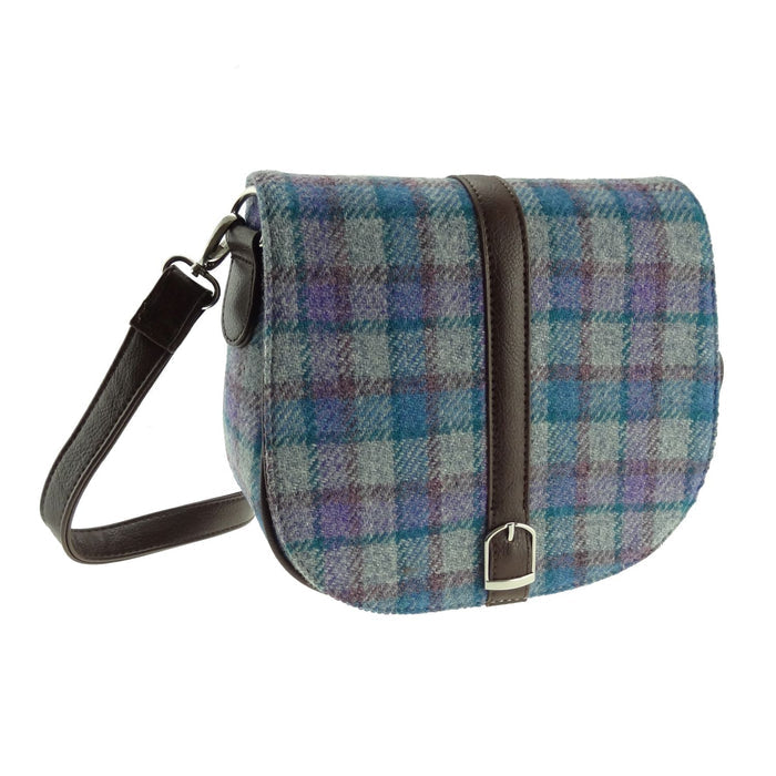 Blue and Purple Check on Grey - Glen Appin