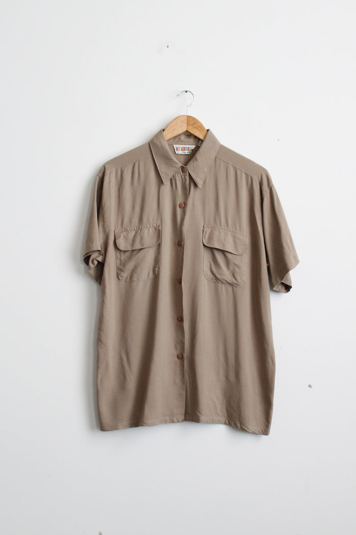 hazel button up