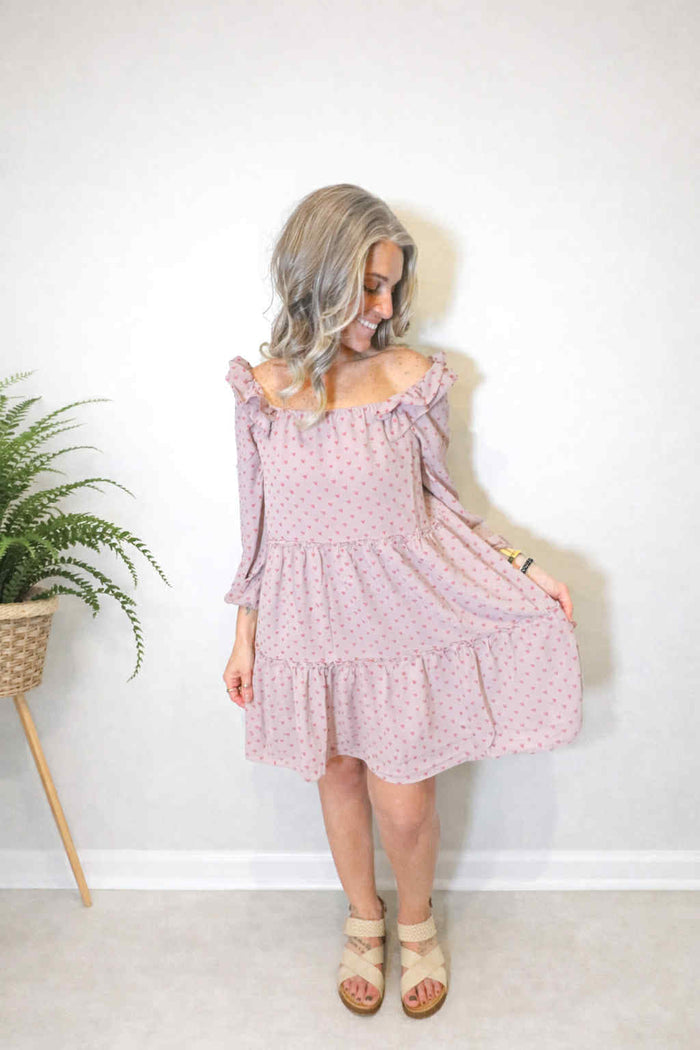 Heartbeat Ruffle Mini Dress