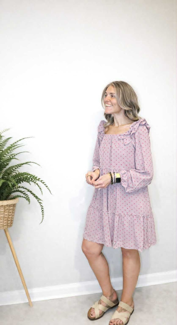 Heartbeat Ruffle Mini Dress