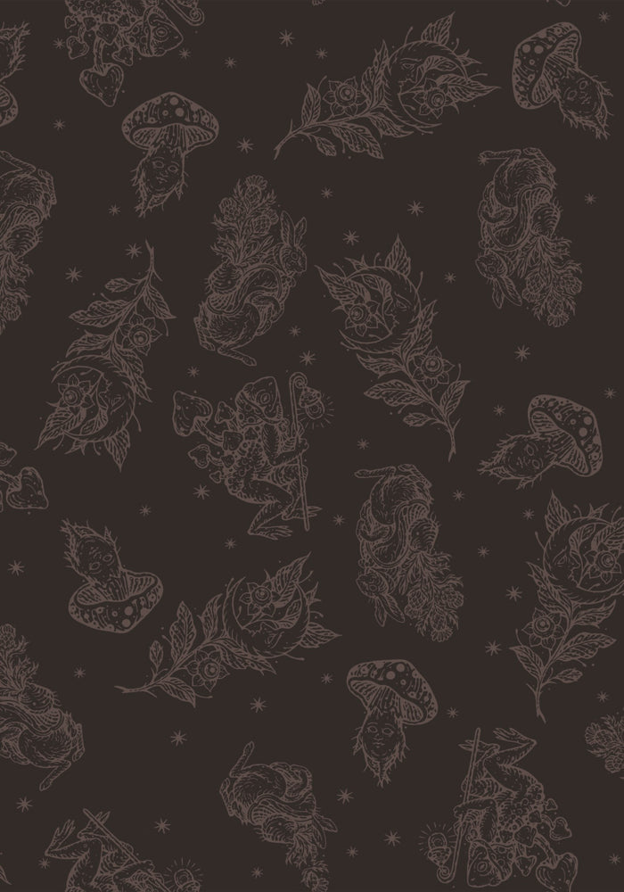 Hexborn Baba Yaga Printed Barrel Leg Denim Jean