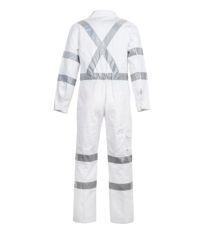 Hi Vis Cotton Drill Coverall With CSR Reflective Tape WC3254