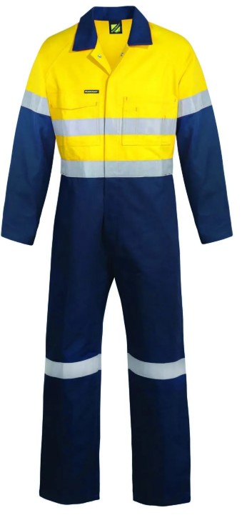 Hi Vis Two Tone Cotton Drill Coveralls with CSR Reflective Tape WC6093