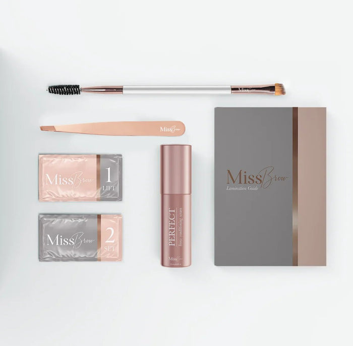 Home Brow Lamination Gift Set with Tools and Brow Care Serum - Miss Brow Kit