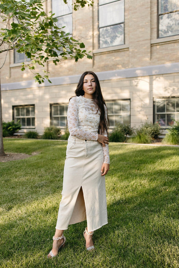 Honey Hues Denim Maxi Skirt - FINAL SALE