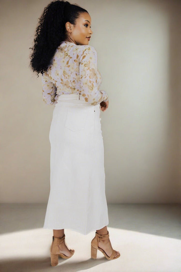 Honey Hues Denim Maxi Skirt - FINAL SALE