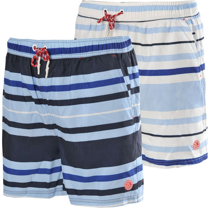Horizon Stripe Peached Microfibre Swim Short