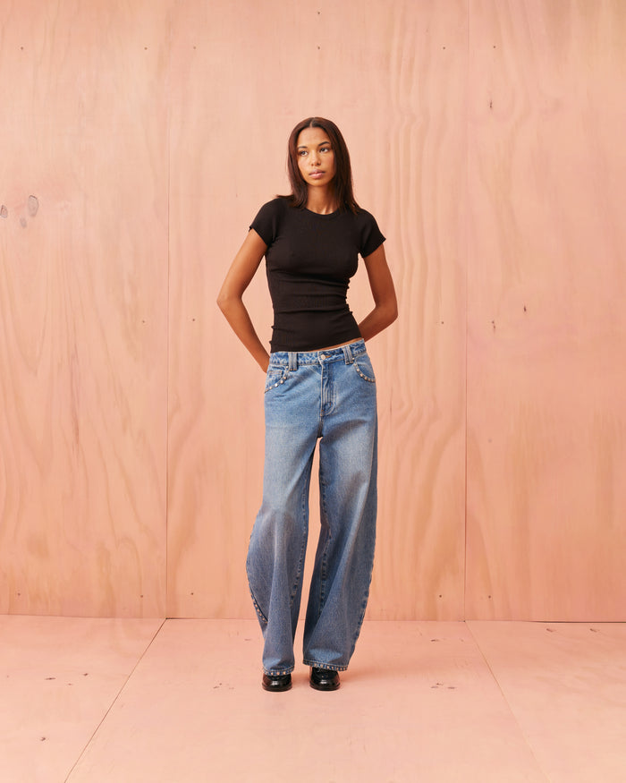 ILANA RIB T-SHIRT JAVA