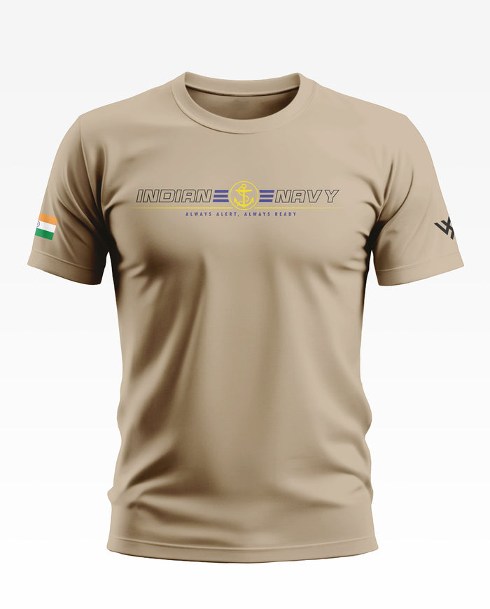 Indian Navy Always Alert Always Ready Cotton T-shirt