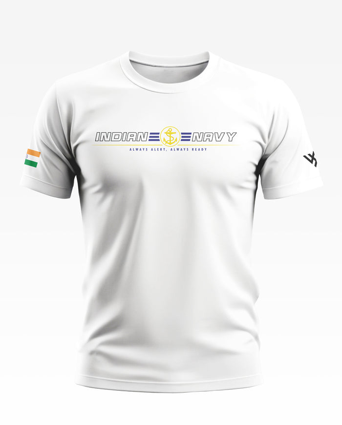 Indian Navy Always Alert Always Ready Cotton T-shirt