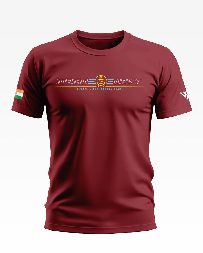 Indian Navy Always Alert Always Ready Cotton T-shirt