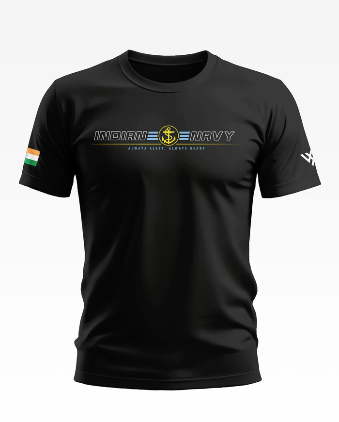 Indian Navy Always Alert Always Ready Cotton T-shirt