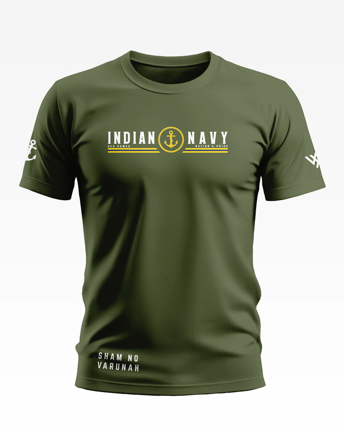 Indian Navy Sea Power Cotton T-shirt
