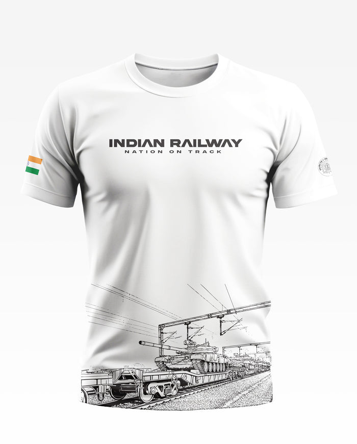 Indian Railway Nation On Track Soft Cotton T-shirt