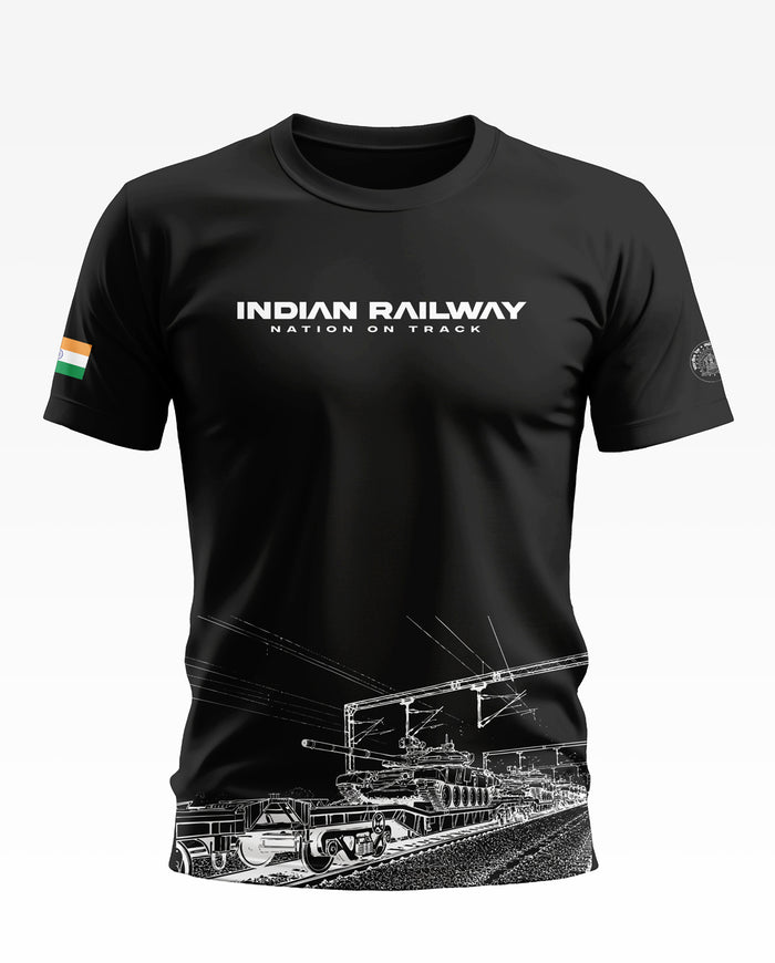 Indian Railway Nation On Track Soft Cotton T-shirt