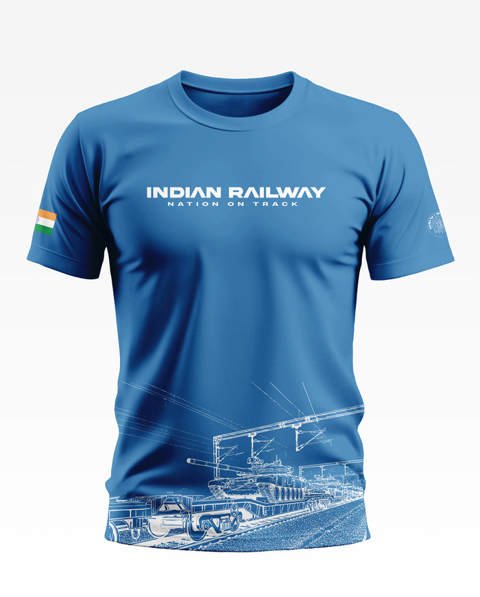 Indian Railway Nation On Track Soft Cotton T-shirt