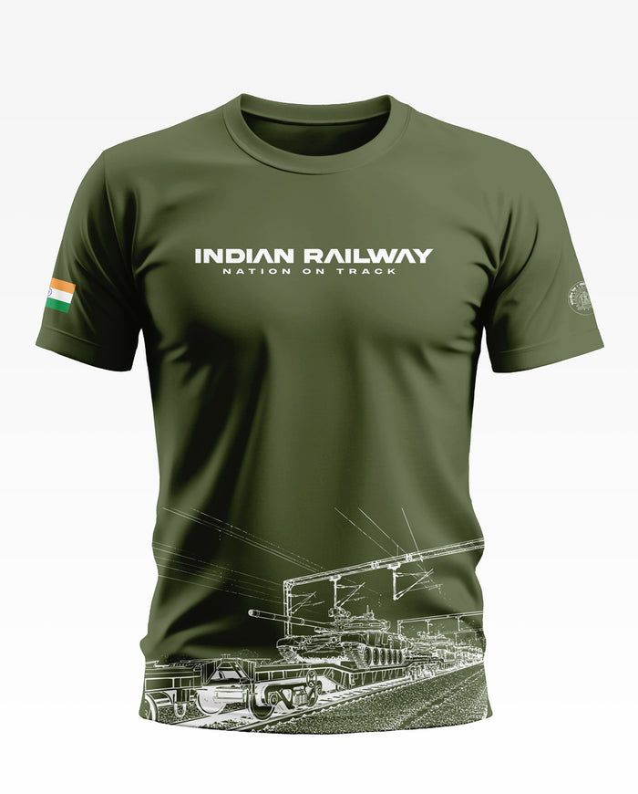 Indian Railway Nation On Track Soft Cotton T-shirt