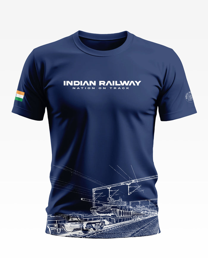 Indian Railway Nation On Track Soft Cotton T-shirt