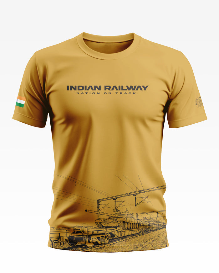 Indian Railway Nation On Track Soft Cotton T-shirt