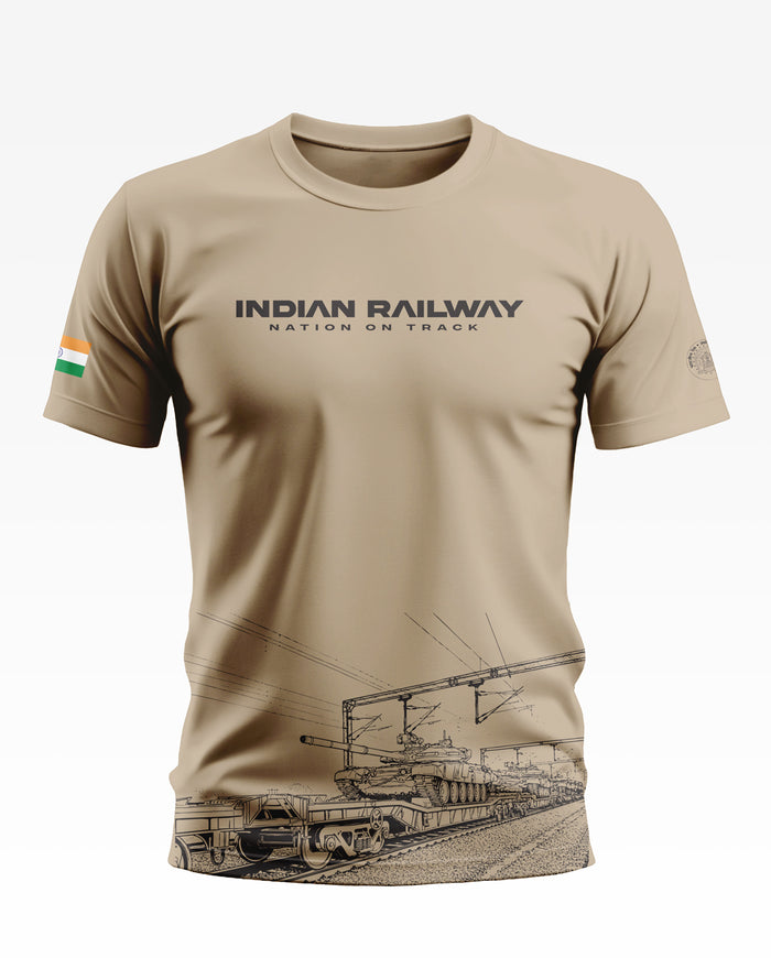 Indian Railway Nation On Track Soft Cotton T-shirt