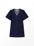 Indigo denim mini dress