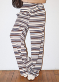 Inga Striped Wide Leg Pant - Blue & Brown