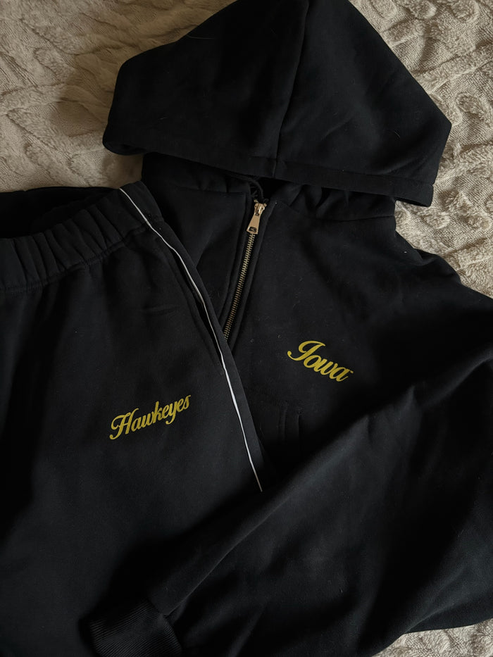 Iowa Hawkeyes Crop Full Zip