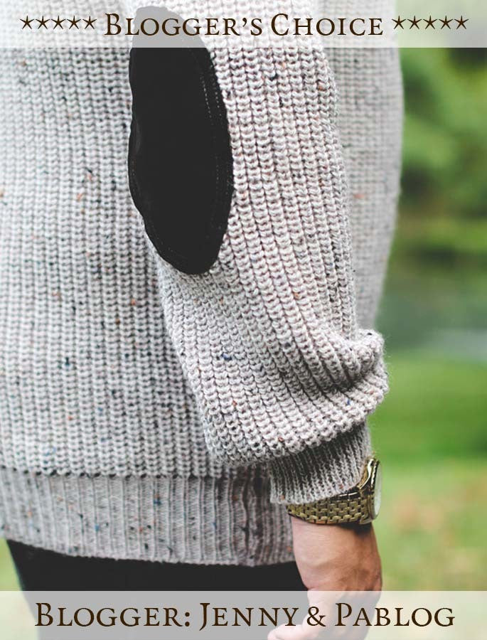 Irish Fishermans Ribbed Sweater with Patches - Caspian #color_oatmeal