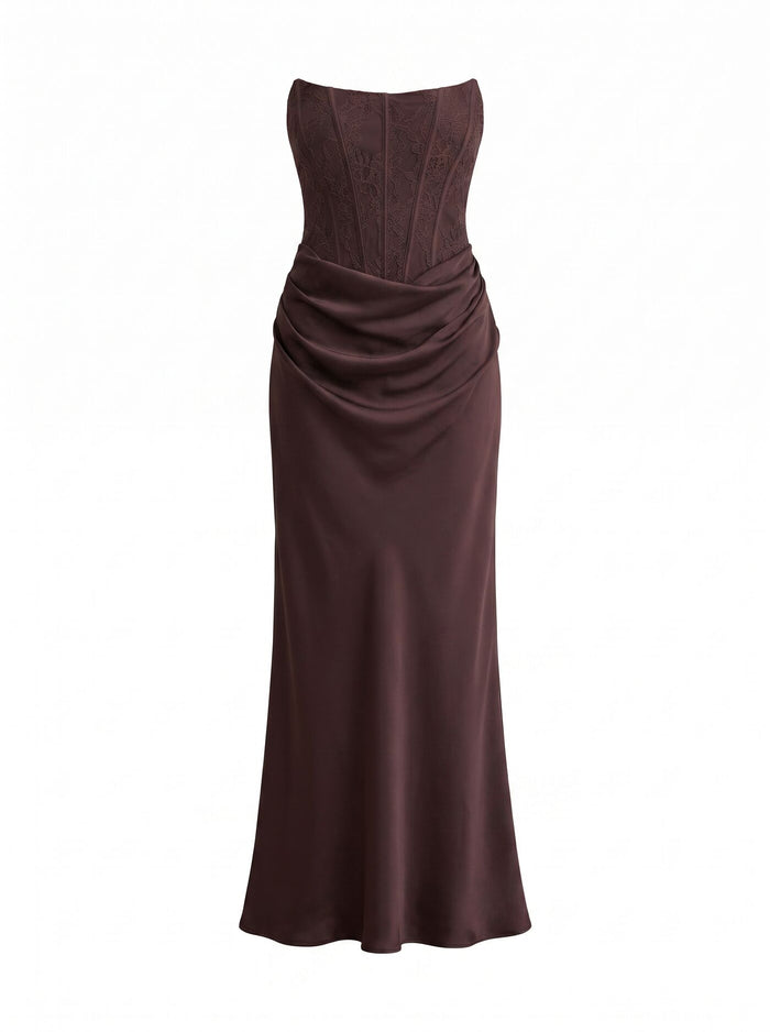 Ivy Lace Corset Drape Maxi Dress Forever New