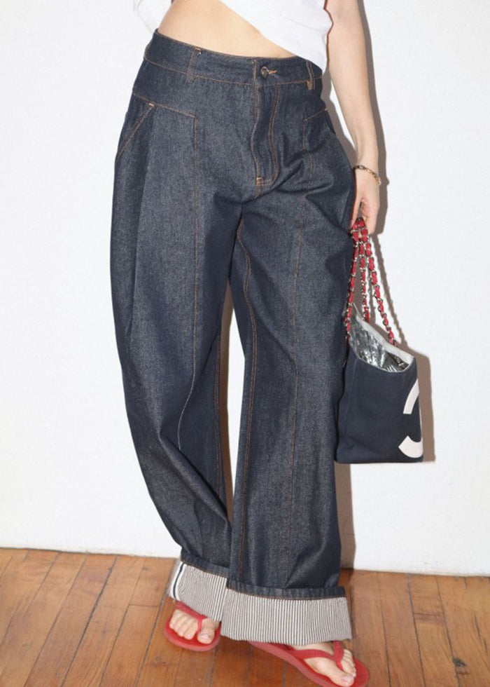 Ivy Wide Leg Jeans - Dark Denim