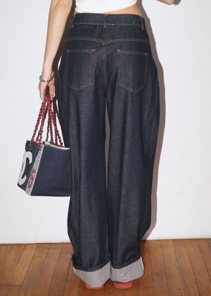 Ivy Wide Leg Jeans - Dark Denim