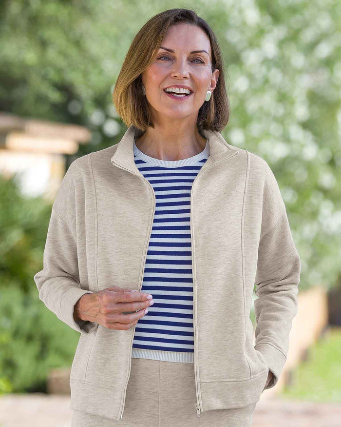 Izzie Fleece Zip Leisure Cardigan - Image 2 - Country Collection