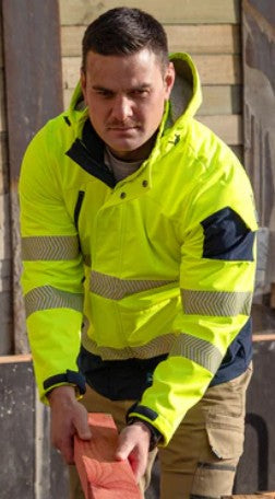 Jacket Hi Vis Jones Softshell Coat with Segmented tape 8634